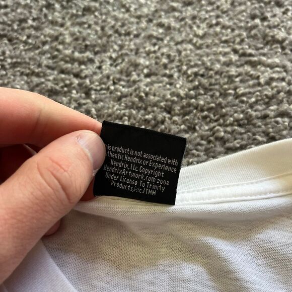 Vintage Y2K 2008 Jimi Hendrix Rocks Pop Art T Shirt White Mens Size XL - Picture 6 of 9